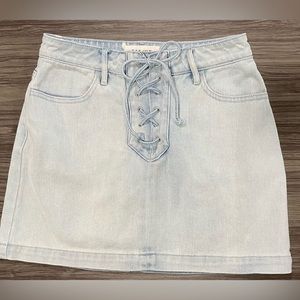 PACSUN Los Angeles denim mini shirt